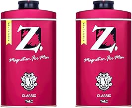 Z Magnetism Classic Deodorizing Talcum Powder for Men | Signature Woody & Musky Fragrance | Fights Body Odor & Ensures Long Lasting Freshness | Suitable for All Skin Types - 250g (Pack of 2)