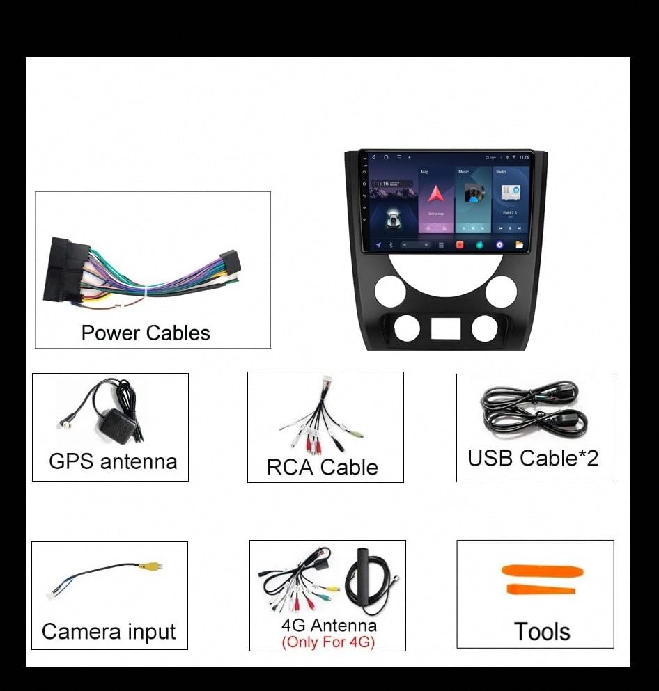 Radio 2 DIN para Porsche Cayenne 2002-2010 con CarPlay y Android Auto 7