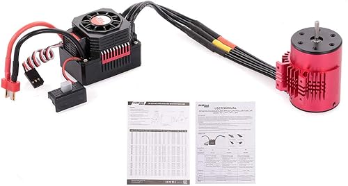 Miniatura 9 de GoolRC Surpass Hobby 3650 - Motor sin escobillas de 3900 KV con disipador de calor y 60 A ESC con BEC impermeable para camión de coche RC 1/10 1/8