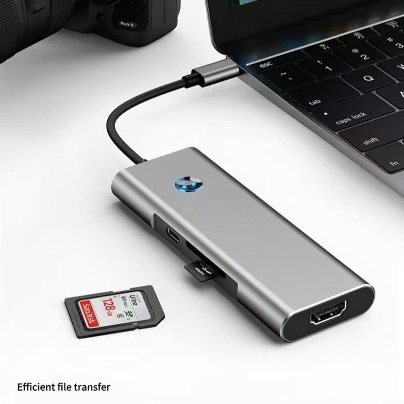 VALUE Docking station USB tipo C, HDMI 4K60, 3 USB A + tipo C PD, 1 SD/MicroSD (TF)