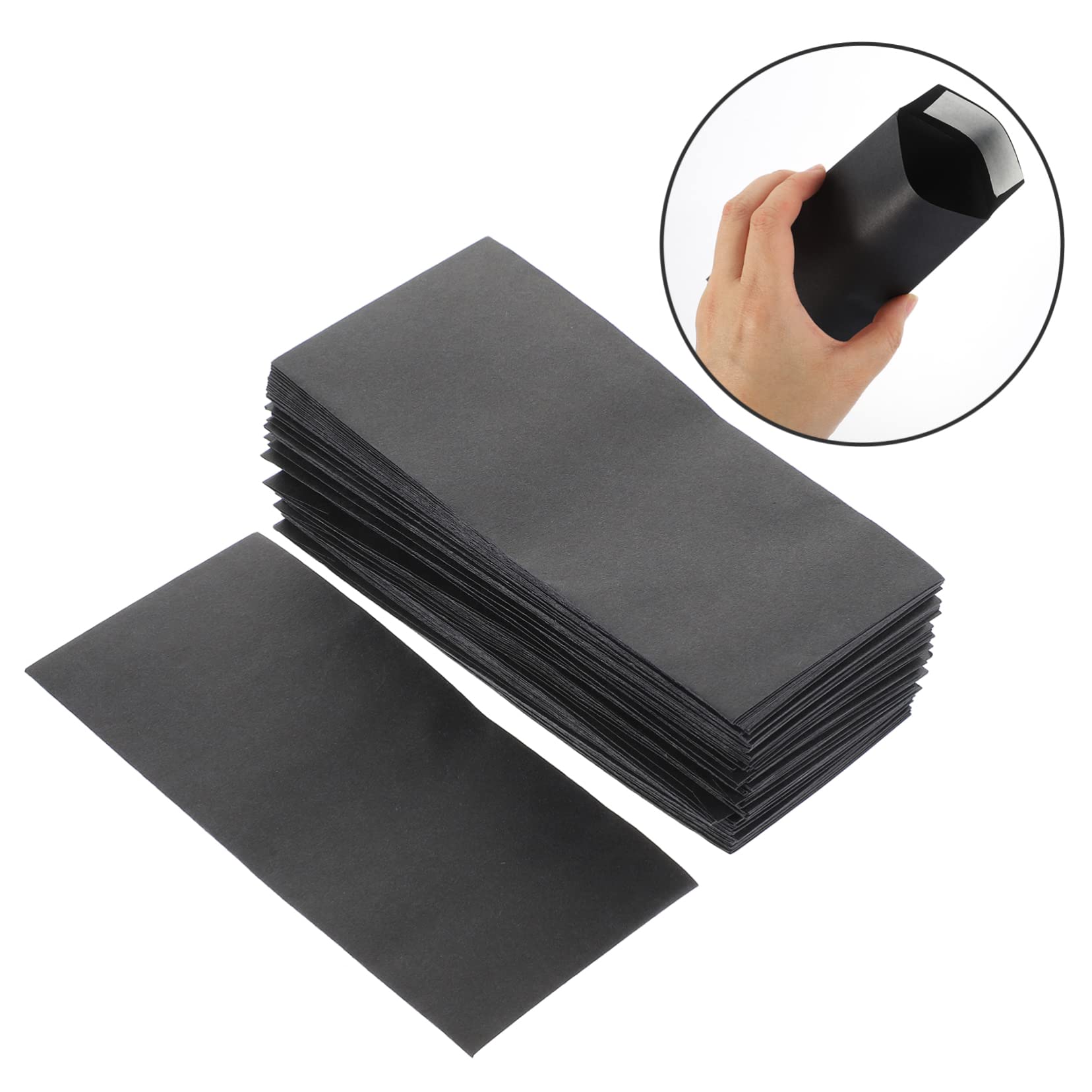 NUOBESTY 120pièces Enveloppes Autocollantes Pour Noir Pochettes Budget Multifonctions Pour Stockage Bijoux Billets Et Accessoires Pratique Pour Organisation Quotidienne