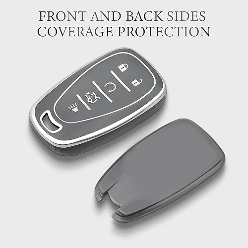 Miniatura 6 de OFFCURVE Funda para llavero de coche compatible con Chevy C5, Gris