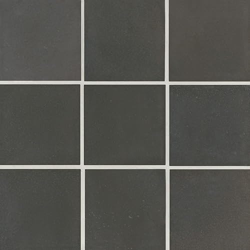 Bedrosians Celine - Azulejo de porcelana mate de 4 x 4 pulgadas, color negro (paquete de 50, 5.38 pies cuadrados)