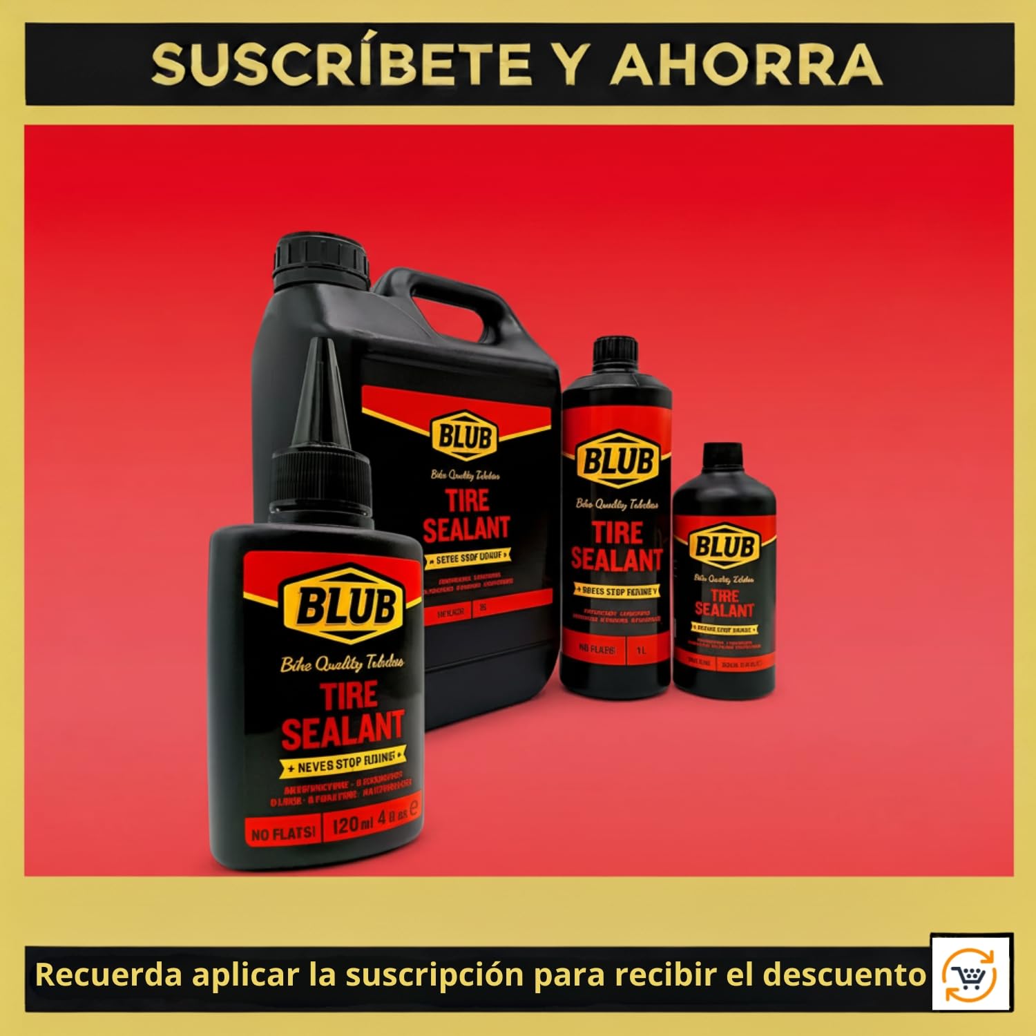 BLUB liquido tubeless MTB 500ml | Liquido Antipinchazos Bicicleta | Sellador Repara Pinchazos Bicicleta | Kit Reparacion Neumaticos, Parches Bici | Gel Antipinchazos para Jeringa Tubeless