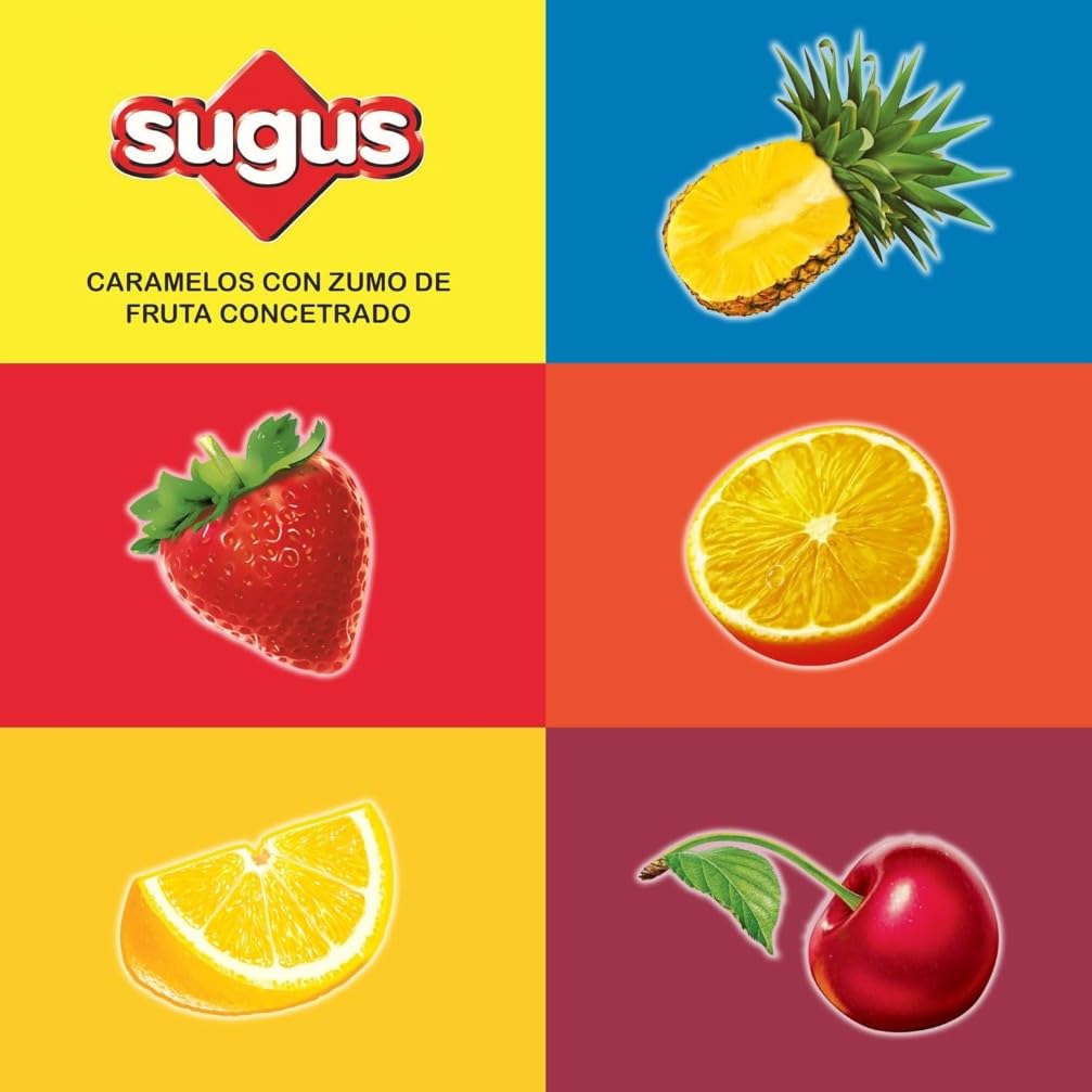 Sugus Caramelo Masticable a Base de Zumo de Frutas 18x45g