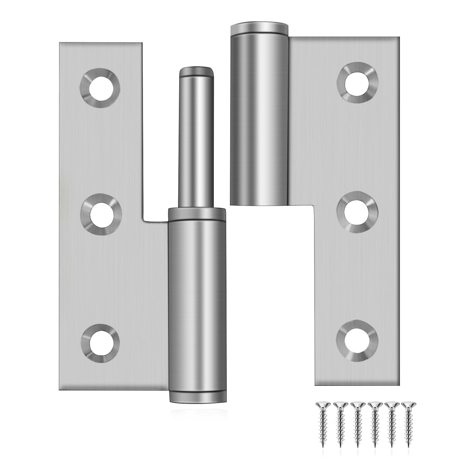 3-inch Flag Hinges 304 Stainless Steel Lift Off Hinge Detachable Door Hinge - 4pcs