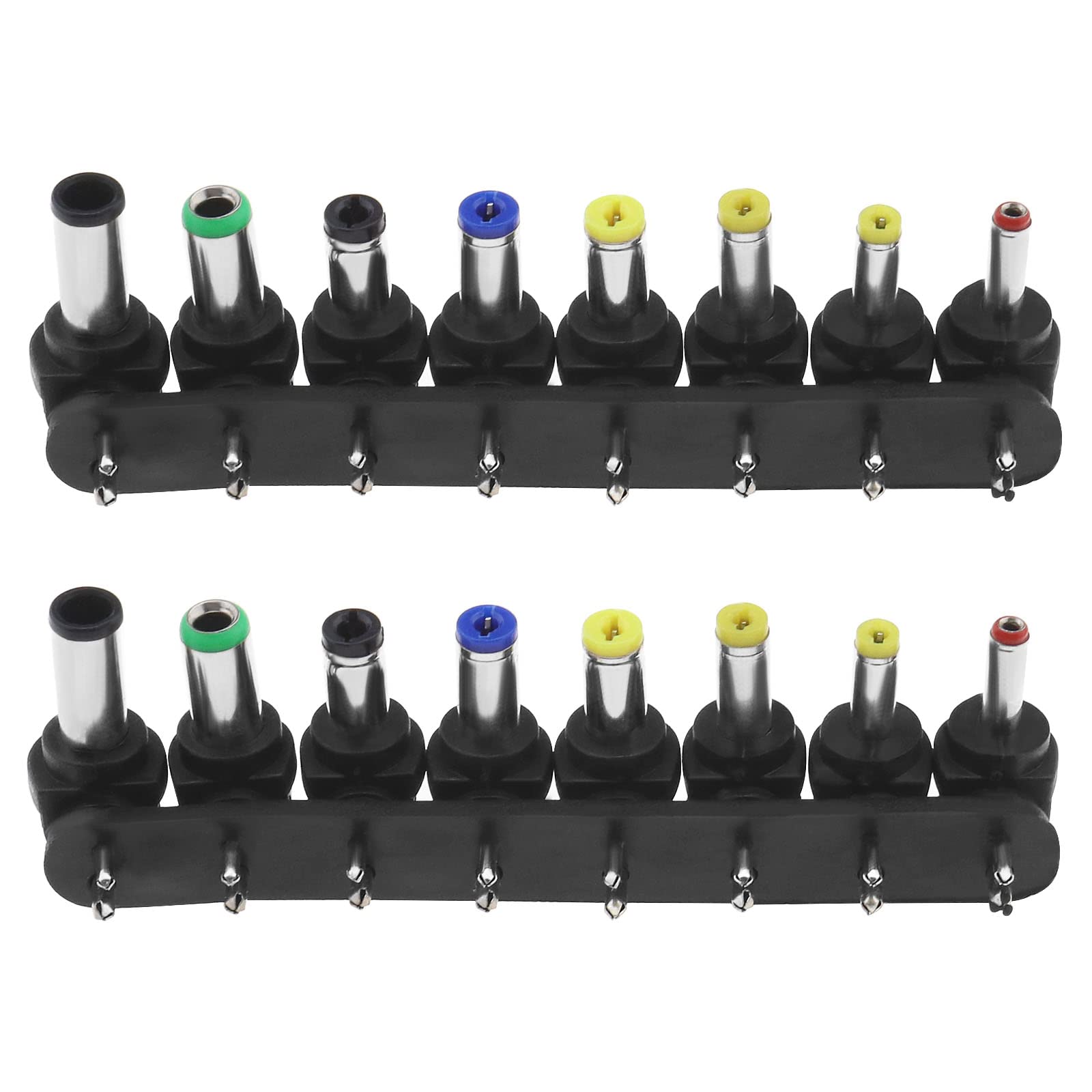 2 Sets/16PCS PC Laptop Charger Adapter Tip Connector Power Supply DC Adapter Notebook Power Adapter Connector Converter for Travel Home Office Use