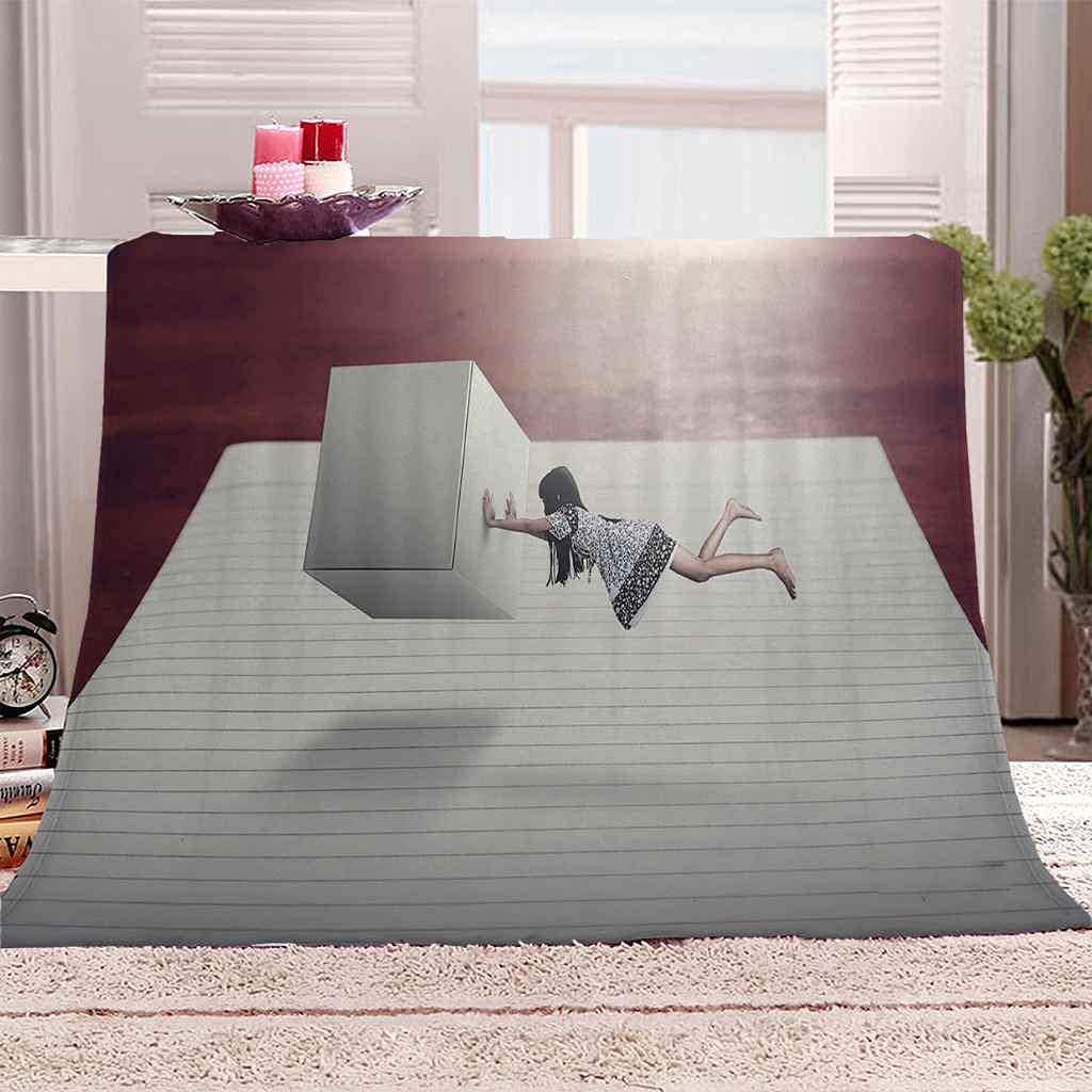 Couverture polaire flanelle anti-froid pour enfant, plaid lit 150x200cm lavable