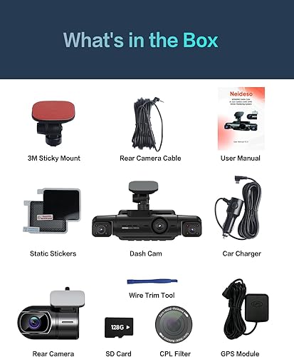 Miniatura 11 de Cámara de salpicadero AI frontal trasera interior, 4 canales 3k+1080P*3 Dashcam con sistema de monitor de conducción inteligente, cámaras de