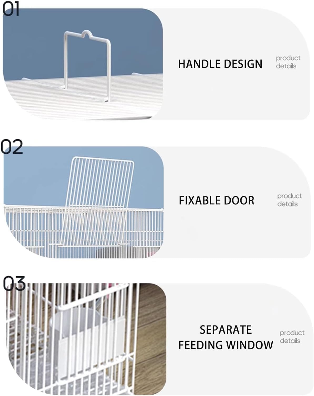 Catonlifer 折りたたみ式ラビットケージ、 ポータブルペット 小動物用