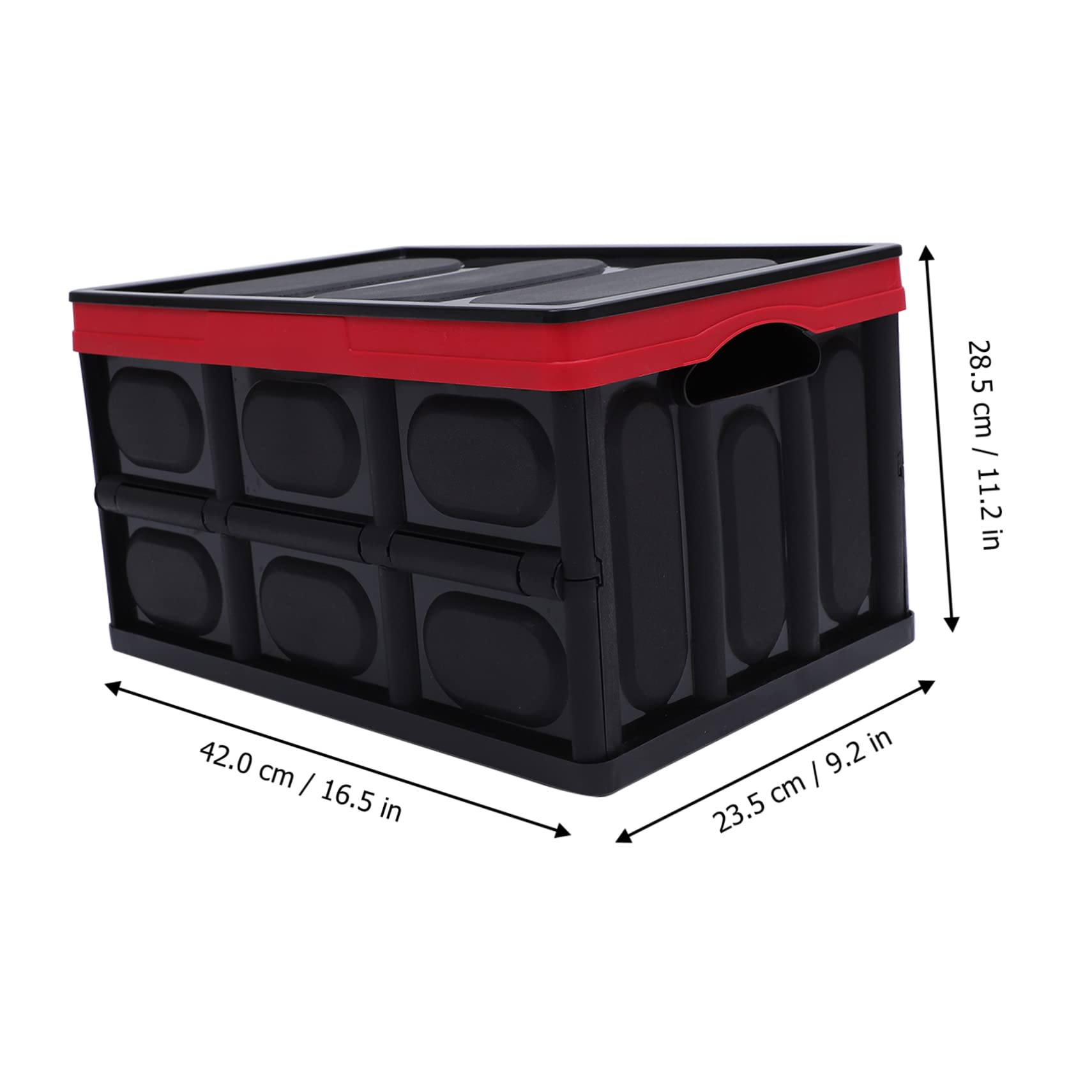 IMIKEYA Caja De Almacenamiento 30l Organizador Coche Plegable Estuche Plástico Resistente Duradero Práctico