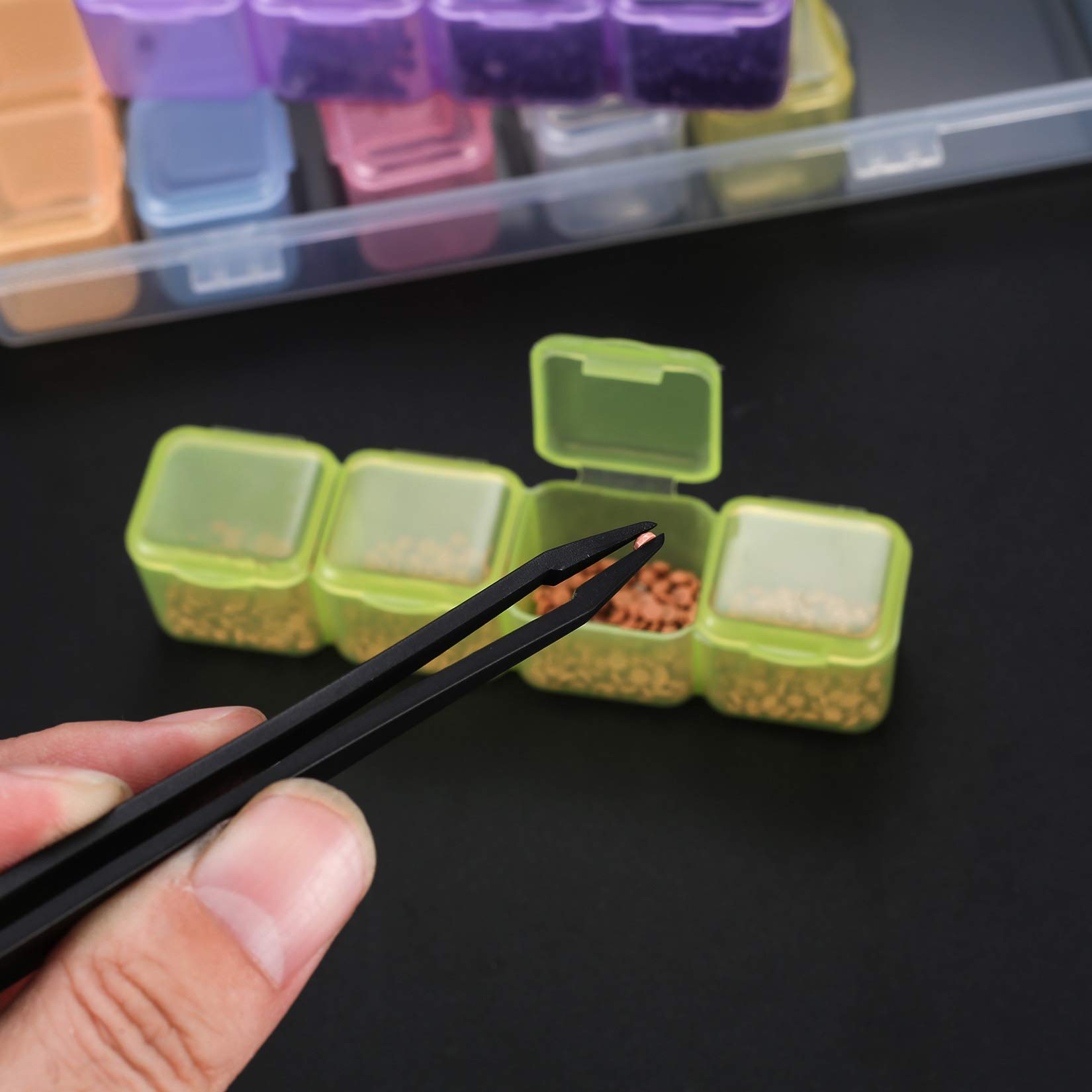 Scatole Organizer Per Perline E Gioielli - 2 Pezzi Con 28 Griglie Removibili - Foto 8