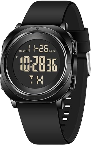 Mens Gold Digital Waterproof Running Wrist Watch for Men Military Sports Tactical Dive Cheap Men's Wrist Watches Digital Black and Silver