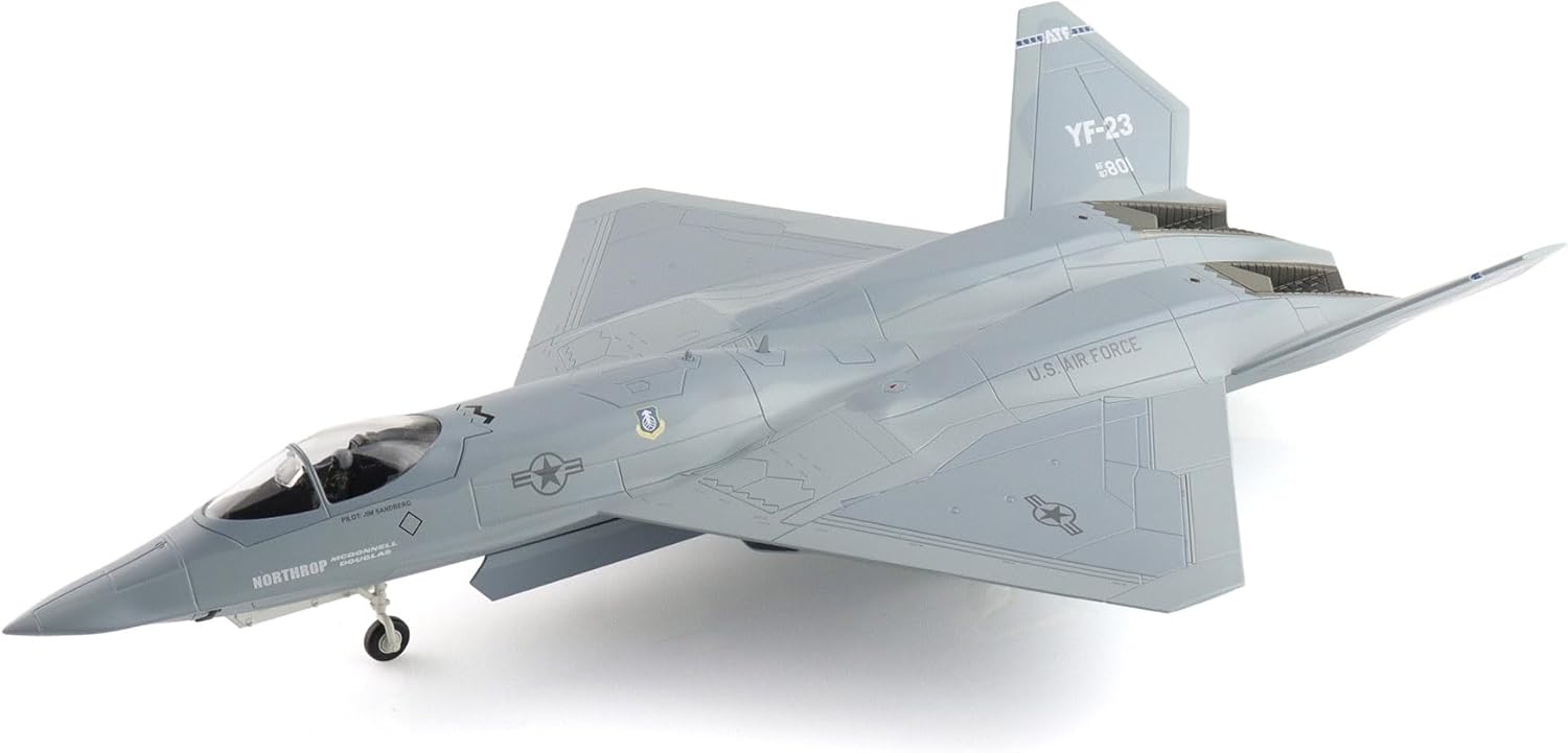 Hobby Master | 1:72 Scale Diecast Military Aircrafts | YF-23 Gray Ghost PAV-2, AF ser.no.87-0801,1990 (with 3 xAIM-120,2 xAIM-9) | Model HA2850
