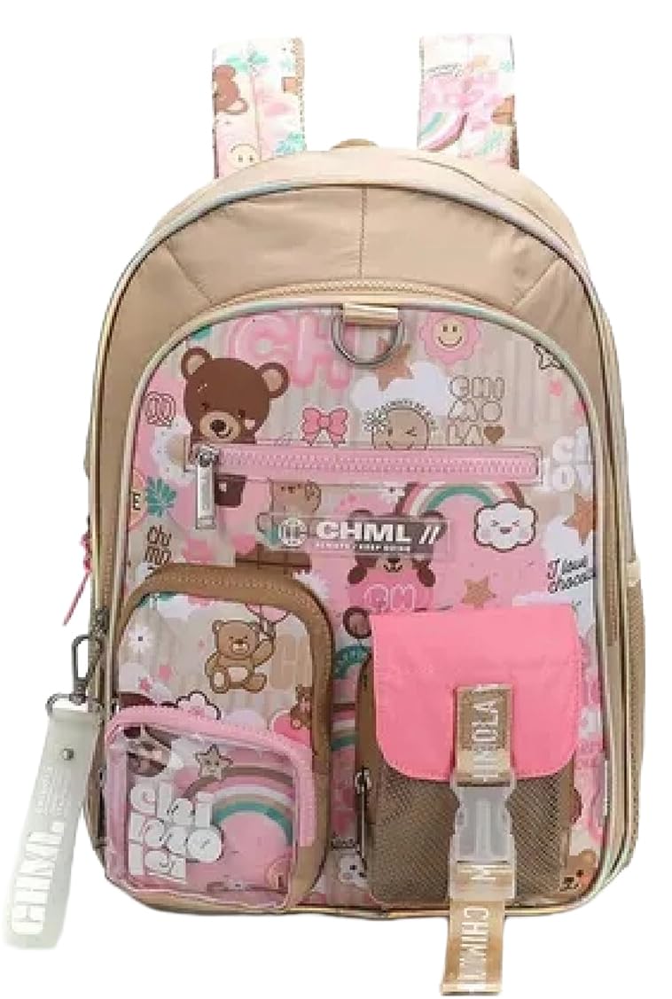 CHIMOLA Unisex Çocuk Sırt Çantası, Bej, M