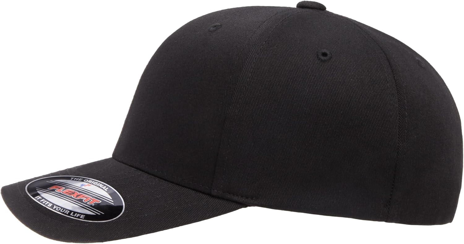 Flexfit Wooly Combed Premium 6-Panel Structured Baseball Cap | Stretch Fitted | Bulk Pack Available