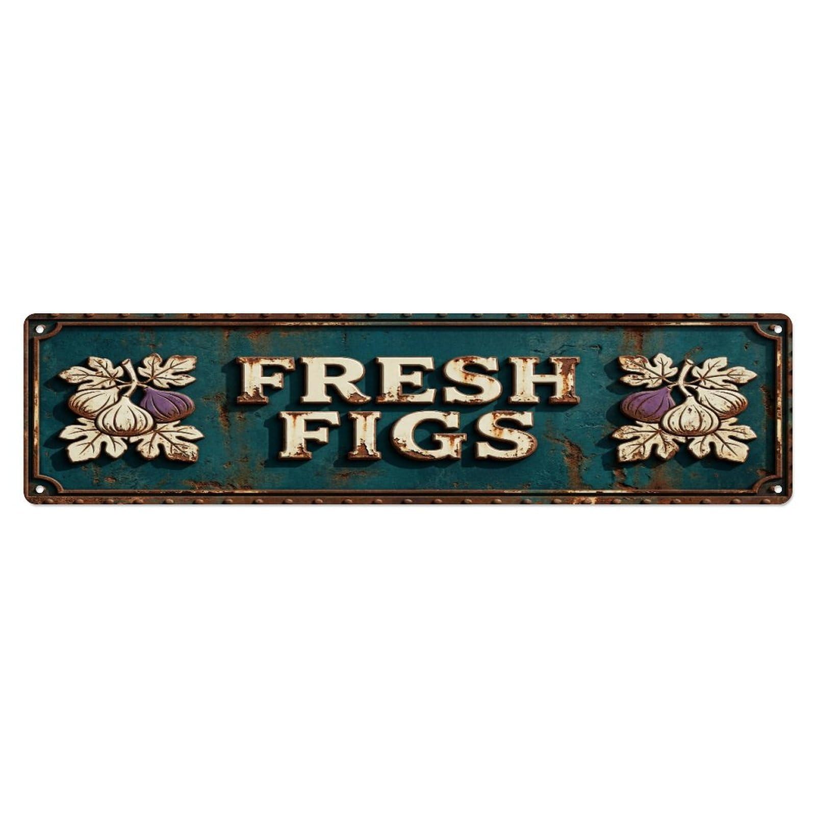 Metal Tin Sign FRESH FIGS Vintage Fruit Rustic Farmhouse