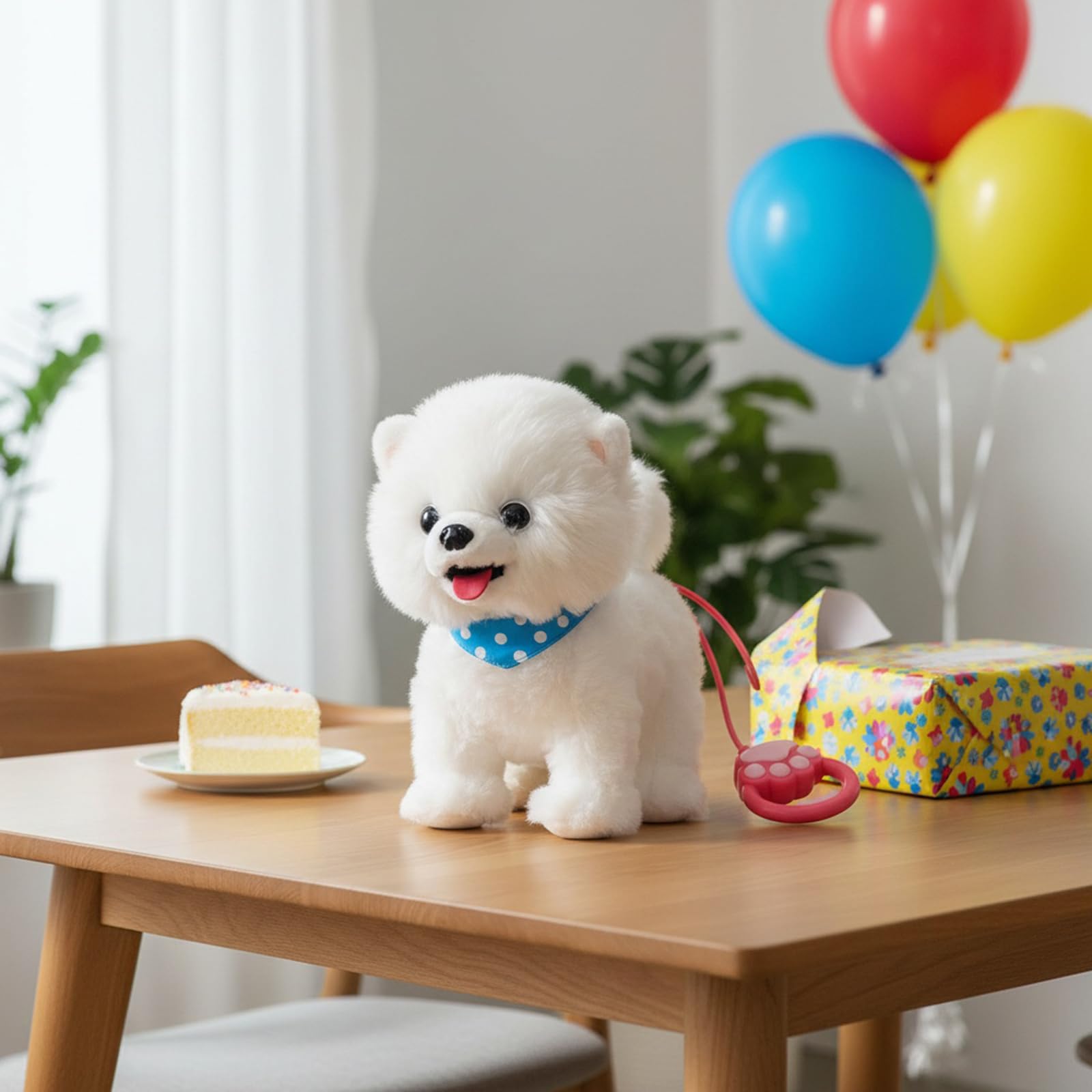 Cagnolino Giocattolo Interattivo in Peluche per Passeggiata, Cani Elettronici con Telecomando e Guinzaglio, Giocattoli Interattivi per Bambini, Neonati, Compleanno e Vacanze