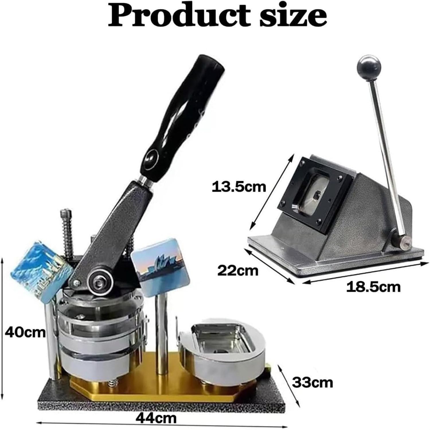 Máquina para Hacer imanes de Fotos,DIY Refrigerator Sticker Magnet Press Kit con 100-Piezas Consumibles + Cortador de Papel, Crafting sin Esfuerzo Photo Magnet Machine