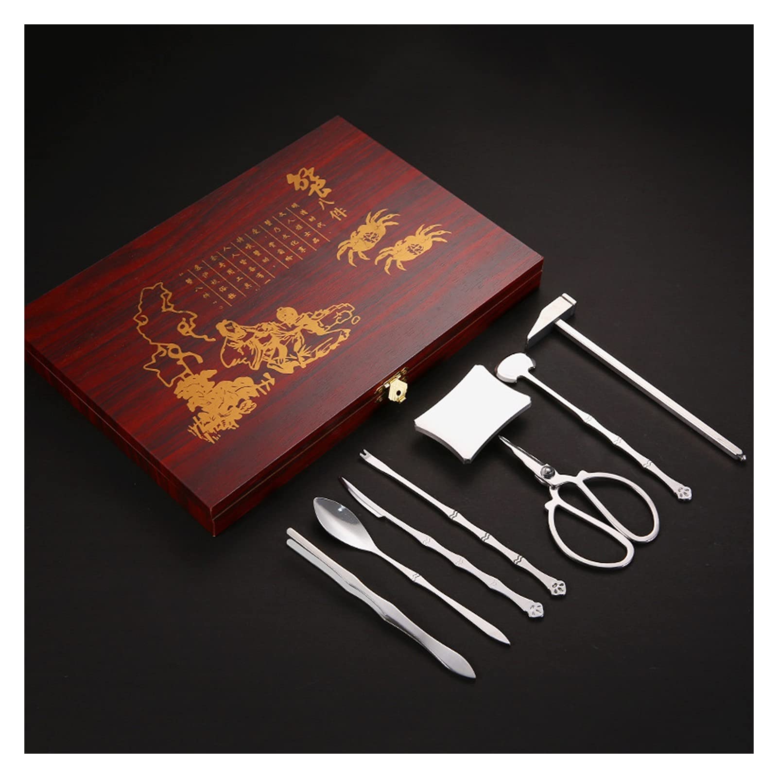 QINGGANGLING999 Utensili per Frutti di Mare Set di Utensili per la casa Set di Utensili da Frutti di Mare 8 Pezzi Strumento di Pesce Amanti dei Frutti di Mare per l'aragosta, Granchio,