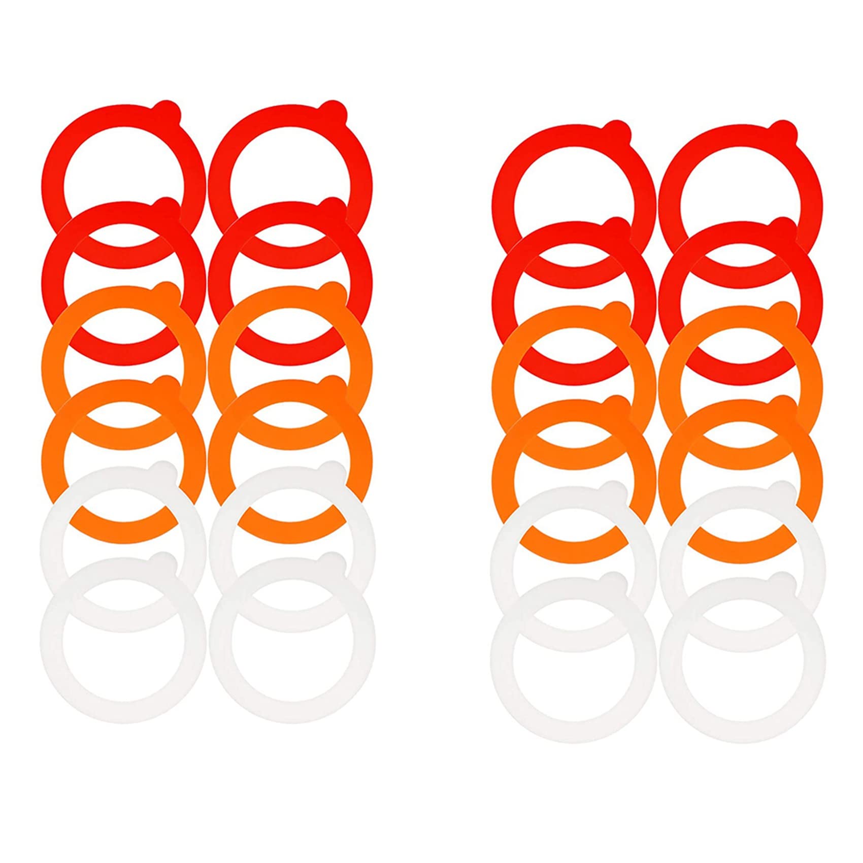 Hndhbfgrt 24 Pieces Silicone Jar Gasket Replacement Jar Seal, Leak-Proof Airtight Gasket Sealing Rings Jar Lids Fitting Seals