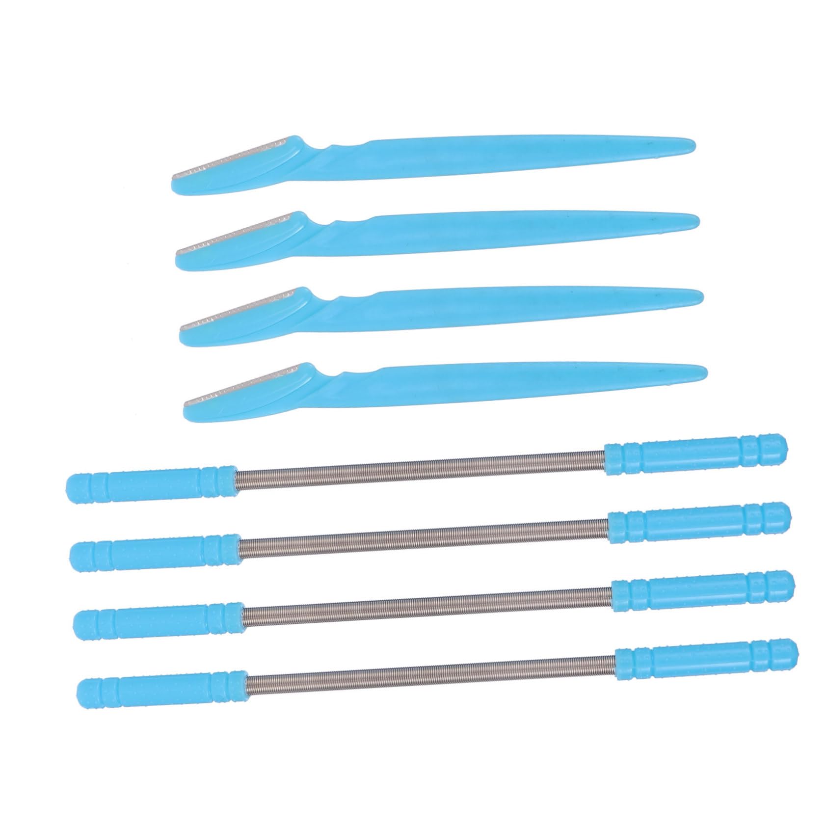 FOMIYES 4pcs Facial Spring Epilator Eyebrow Razor Set for Quick Facial Hair Removal Durable Sturdy Eyebrow Trimmer Tool for Smooth Skin for Women and Men