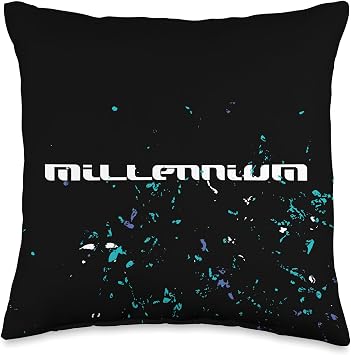 Backstreet Boys Millenium Paint Splatter Black Throw Pillow