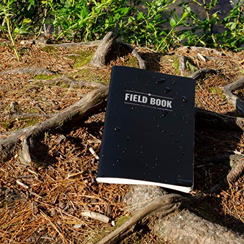 Elan Publishing Company The Indestructible, Waterproof, Tearproof, Weatherproof Field Notebook - 5"x8" - Black - Lined Memo Book - Pack of 3
