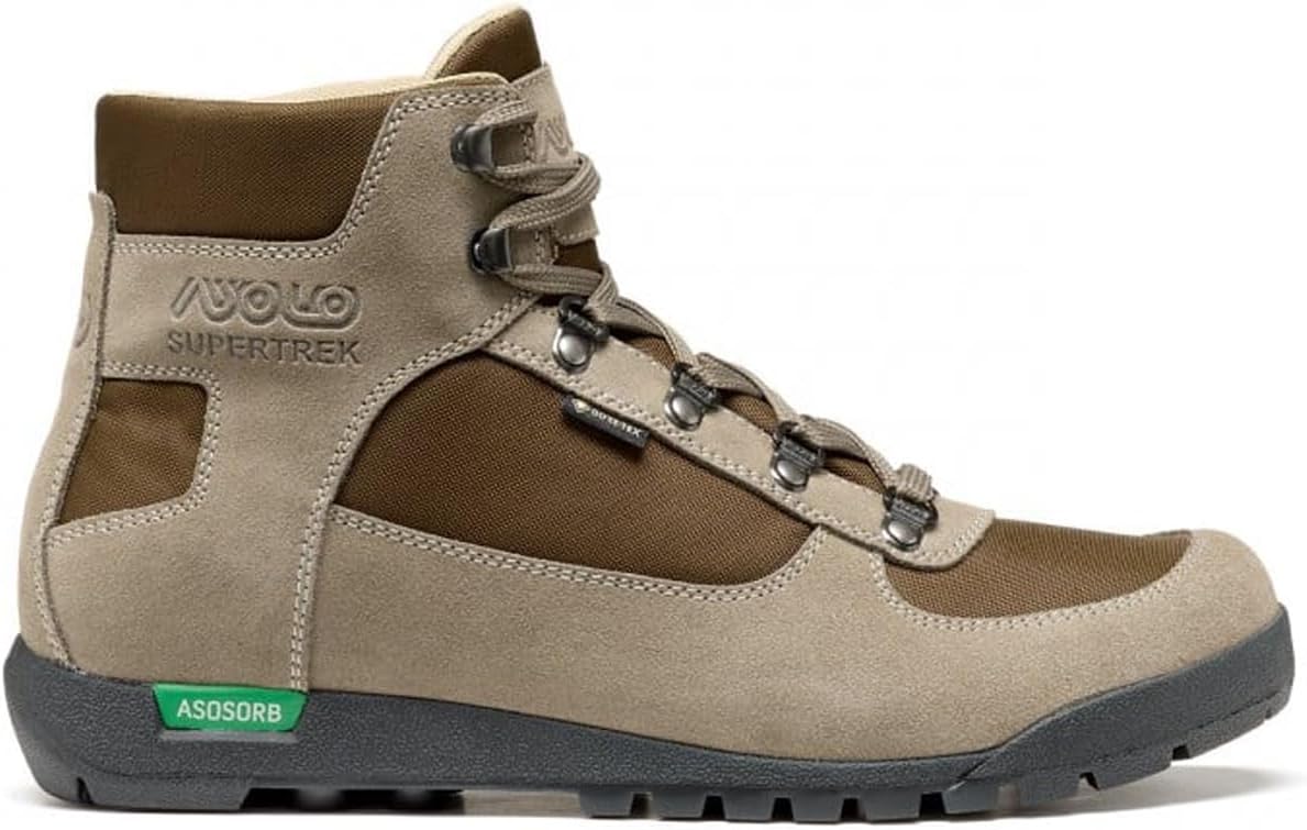 ASOLO Men's SUPERTREK GTX Water-Resistant Breathable 1.6-1.8 mm Suede/Polyester Lace-Up Cushioned Mid Ankle Hiking Boots