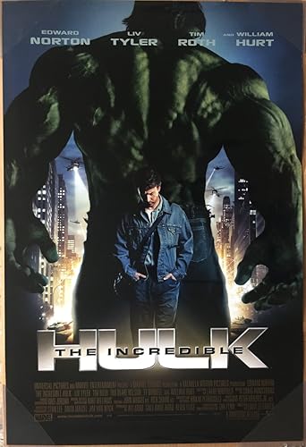 EL INCREIBLE HULK PELÍCULA POSTER DE LA PELÍCULA 2 CARAS ORIGINAL 27x40 EDWARD NORTON