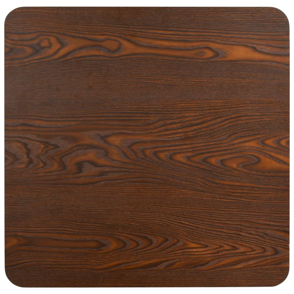 vidaXL Mesa de Jardín Bistró Mueble de Comedor Bar Barra Cafetería Restaurante Exterior Terraza con Tabla Rectangular MDF Marrón Oscuro 80x80cm