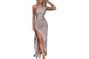 Chic and Sophisticated: One-Shoulder Satin Maxi Dresses for Women in 2024