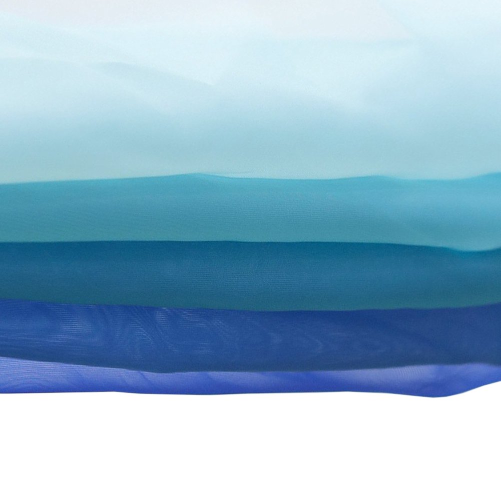BAILEY JO 2er-Pack Gardinen mit Verlauf-Farben Muster Vorhang Transparent Voile Vorhänge mit Ösen (BxH 140x145cm, Grün)