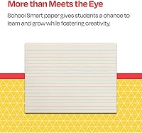 Vista 2 de School Smart Red & Blue Newsprint Paper, 3/4 Inch Ruled, 11 x 8-1/2 Inches, 500 Sheets, White
