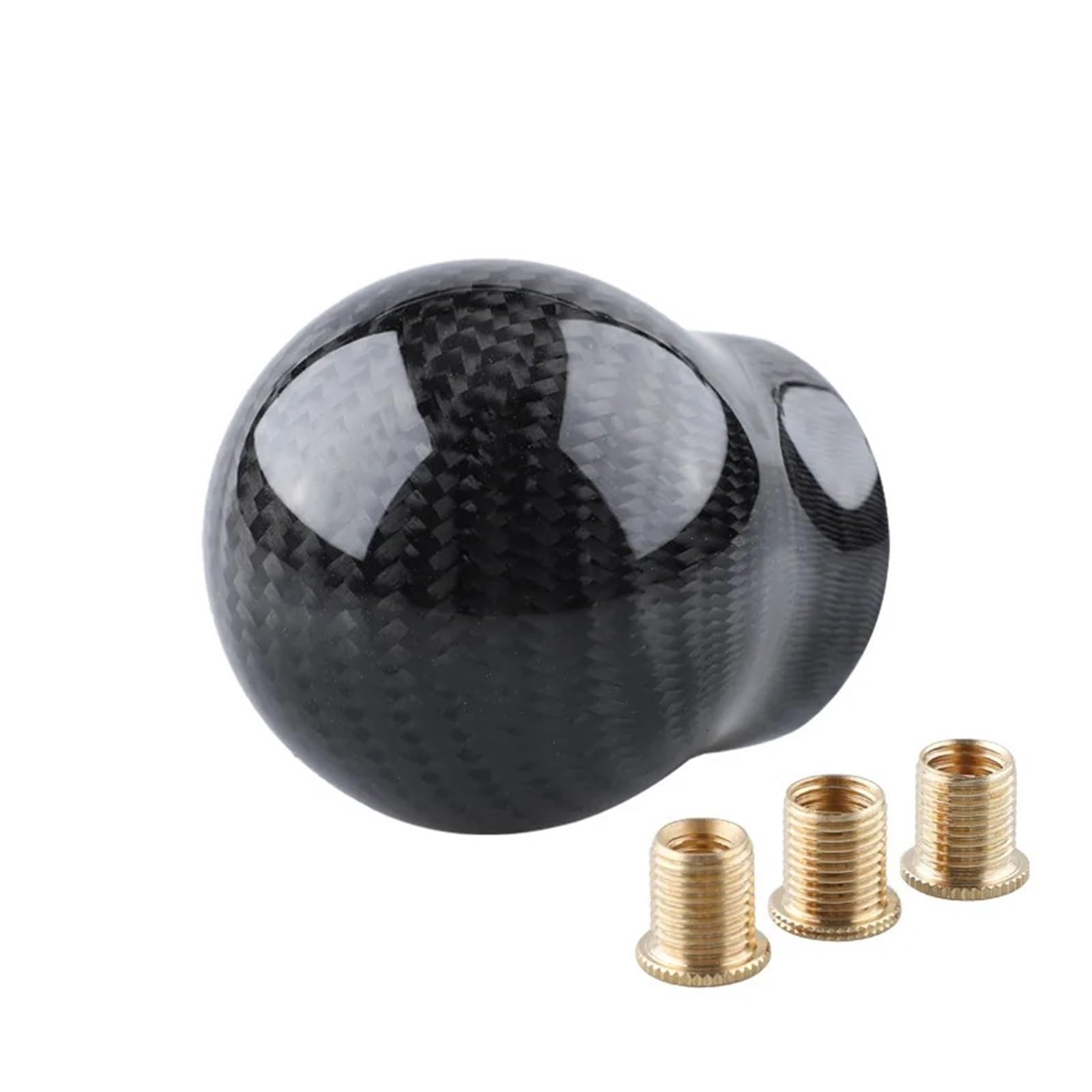 Vbbrswaad Gear Knob Carbon Fiber Car Gear Shift Knob Reverse Lift Shifter Head Stick Handle Manual Gear Lever Modification Accessory Universal Fit(Unmarked)