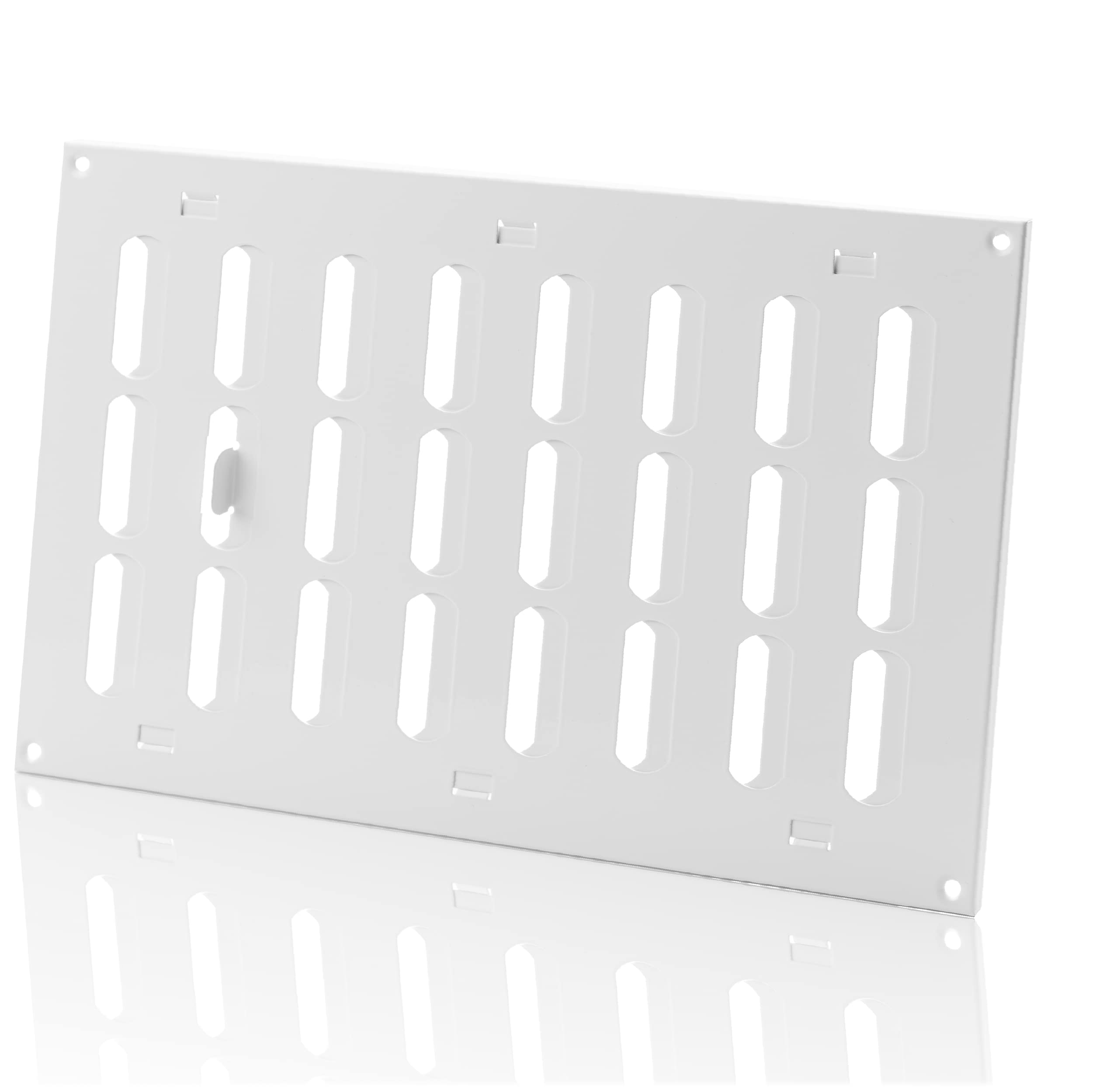 About Vent White 300X200mm / 12X8 Inch Adjustable Metal Ventilation Grille - Air Vent Cover - Sliding Hit And Miss Vents