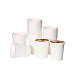 RACETOP 1000 pack 8 oz Paper Coffee Cups Disposable, Hot Coffee Cups 8oz, Office Coffee Cup (8 oz 1000 pack) (white, 1000)