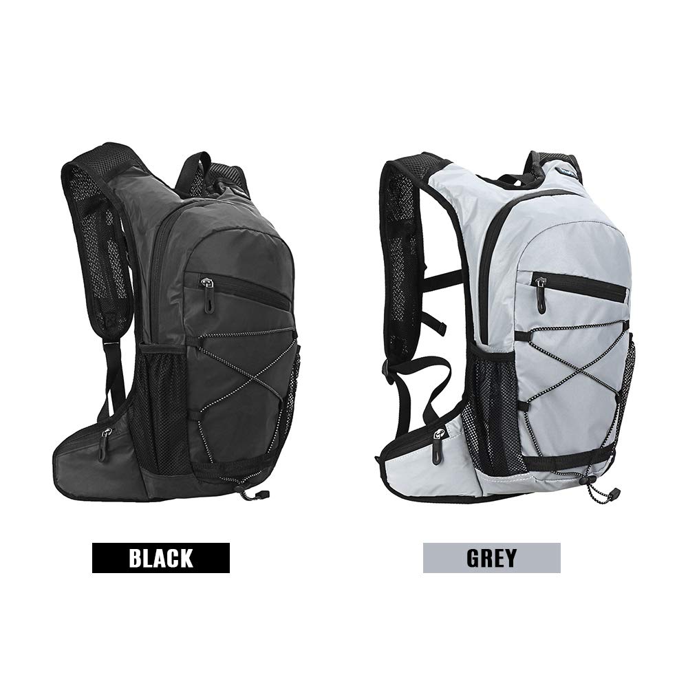 HUIOP Mochila de hidratación para Ciclismo Reflectante de Alta Visibilidad de 8L,Mochila Deportiva para Correr al Aire Libre,Mochila de Viaje,Mochila de Hombro,Mochila de Senderismo
