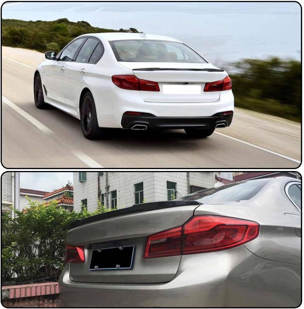 G30 Rear Spoiler fits for BMW 5 Series G30 G38 520i 530i 540i Sedan 2017-2020 Matte Blakc Fiberglass Trunk Highkick Spoiler Wing