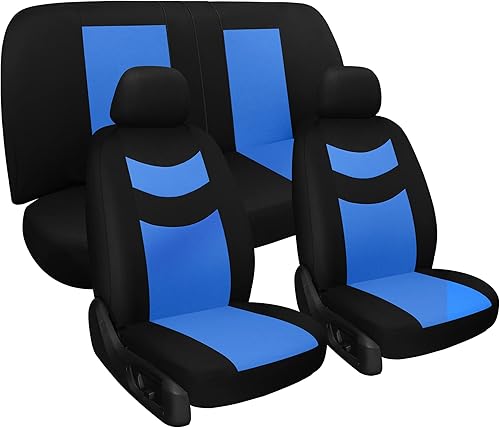 Tapha Juego completo de fundas universales para asiento de automóvil, banco dividido delantero y trasero, fácil de instalar, transpirable y lavable, Tapha Juego completo de fundas universales para asiento de automóvil, banco dividido delantero y trasero, fácil de instalar, transpirable y lavable,
