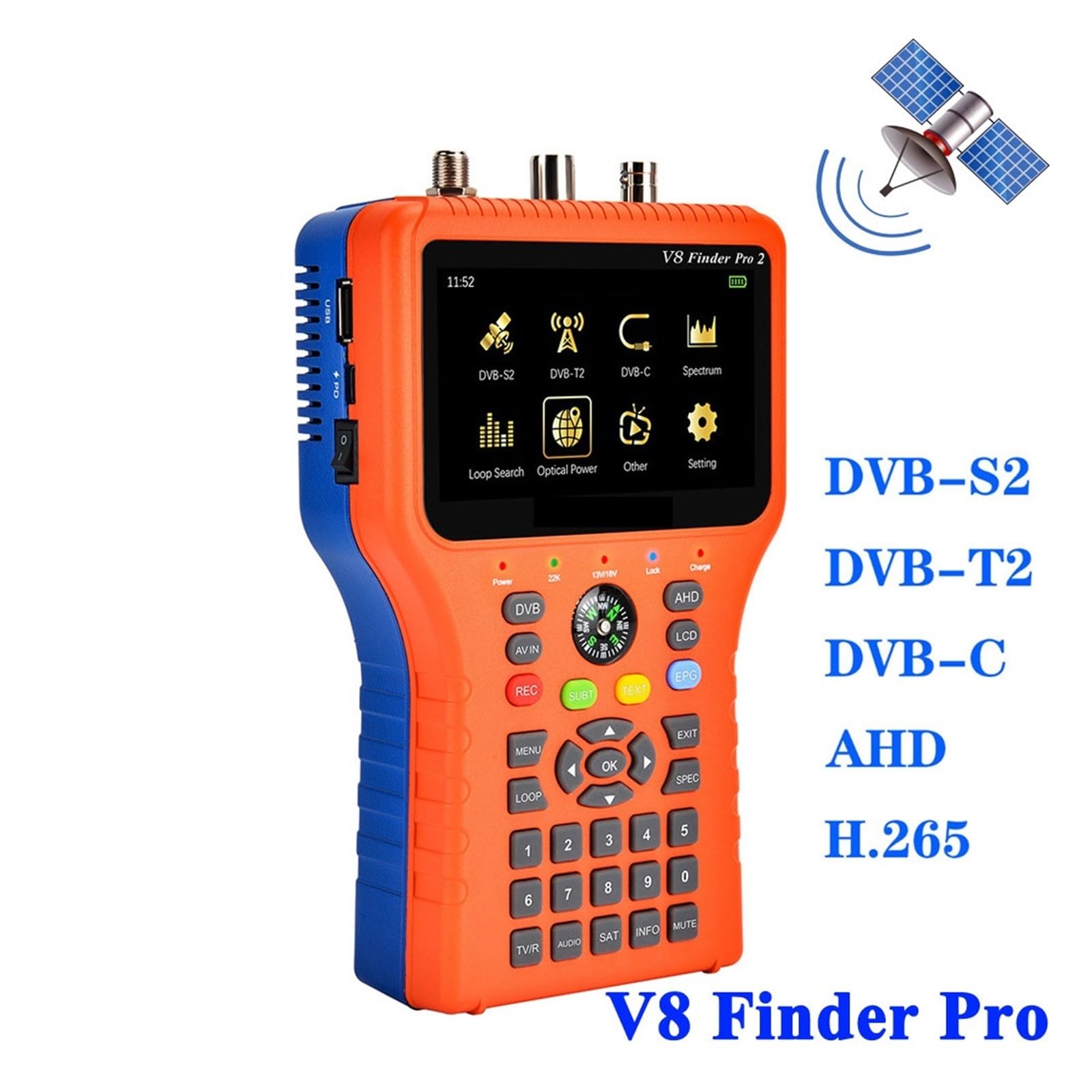 V8 Finder Pro 2 DVB-S2 DVB-T2 DVB-C 1080P HD Satellite Finder