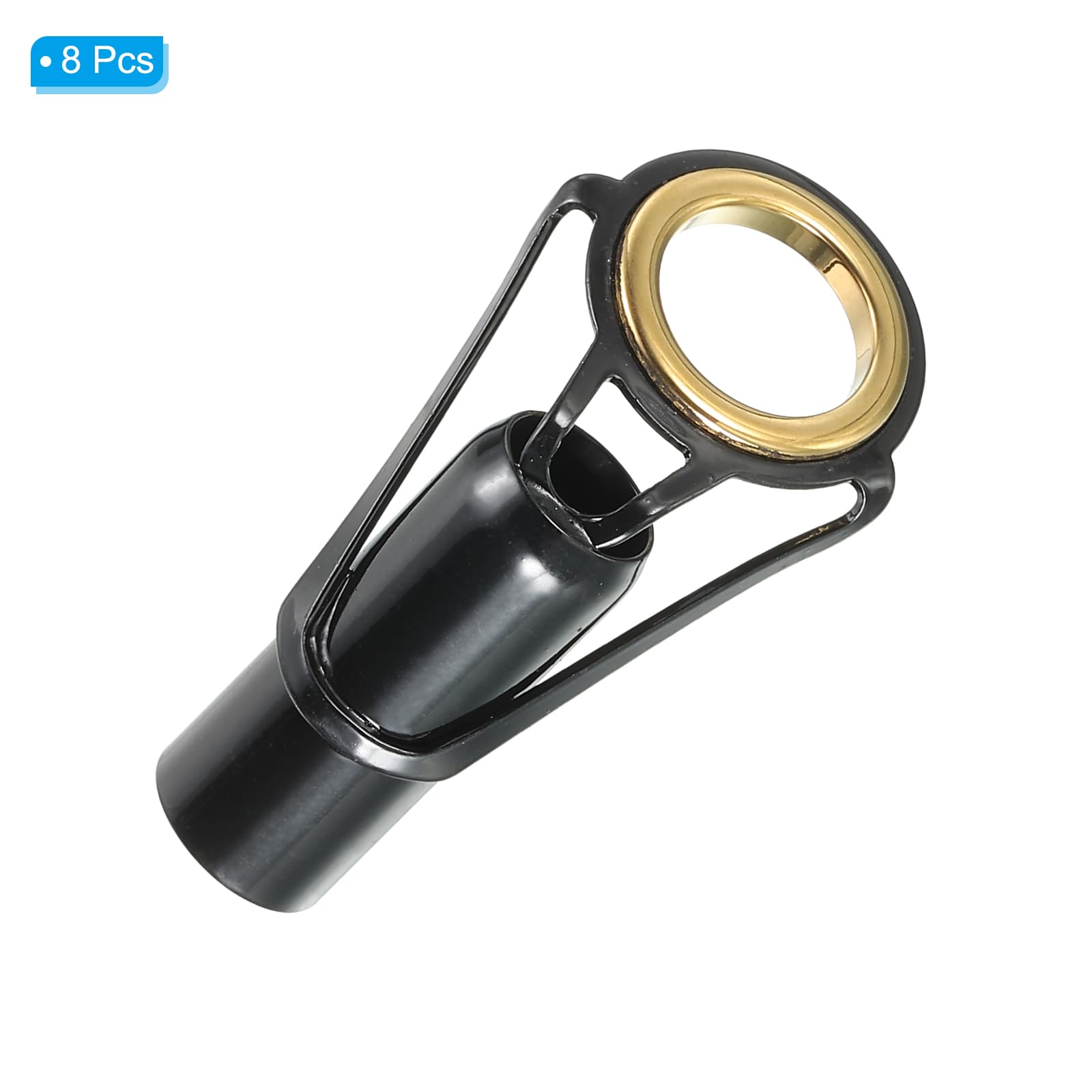 PATIKIL 4.0mm Tubo Dia Pesca Canna Suggerimenti Riparazione Kit, 3 pezzi Inossidabile Acciaio Nero Guida oring per Acqua Salata Acqua Dolce Pesca