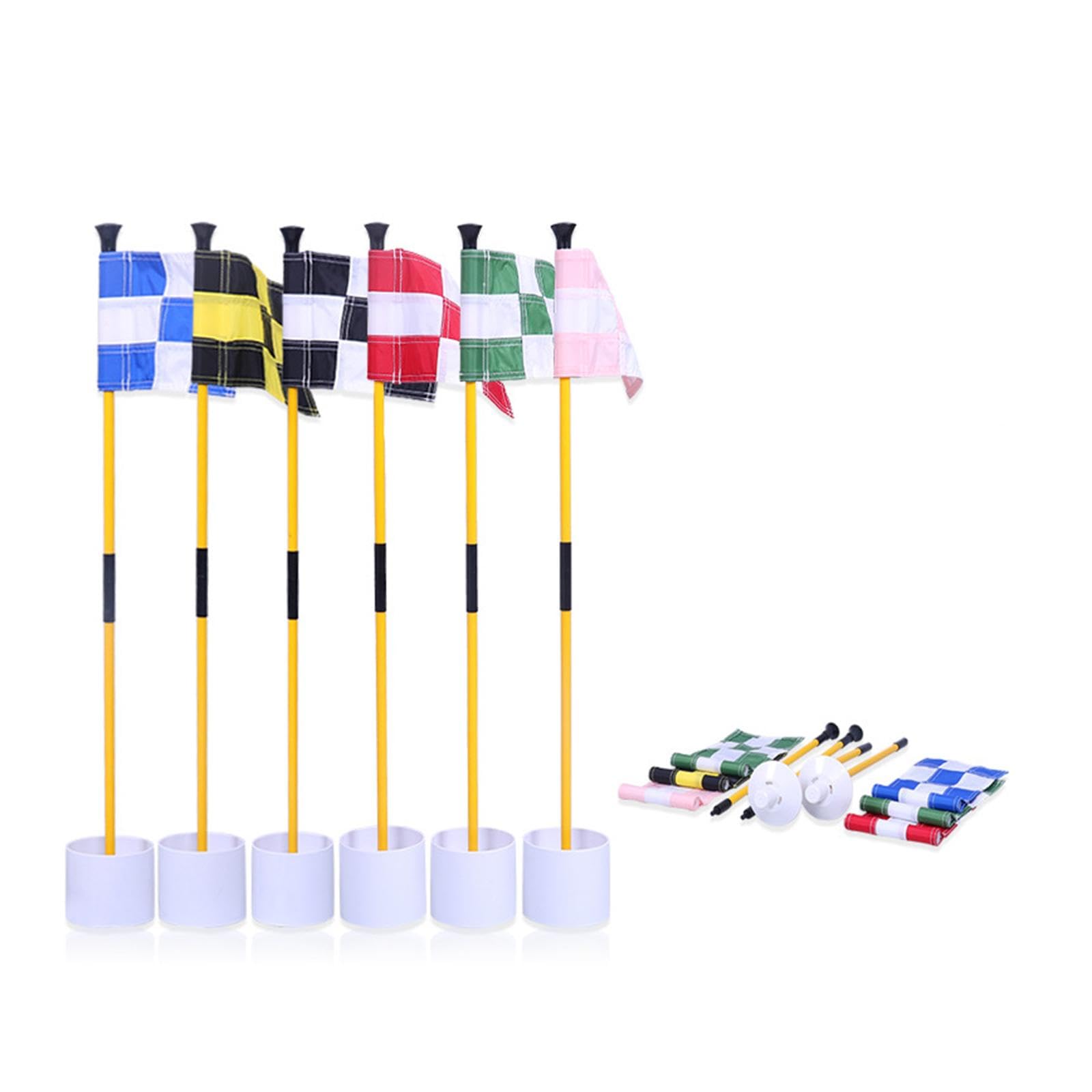 Bandera de Putting Green de Golf y Copa para Agujeros, Práctica de Putting, Asta de Bandera de Fibra de Vidrio, Astas de Bandera de Golf