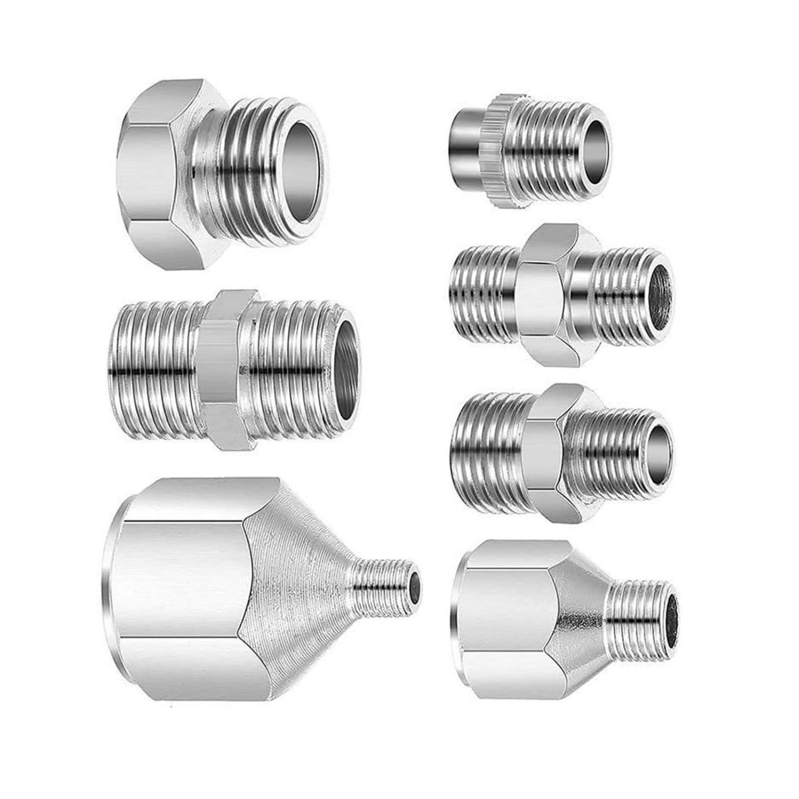 Zbiianxer Professional Grades 7Pcs Airbrushes Fittings Set Copper Materials Fast Link Air Tool Fittings For Unflawed Paint Job Copper Veneered Couplers
