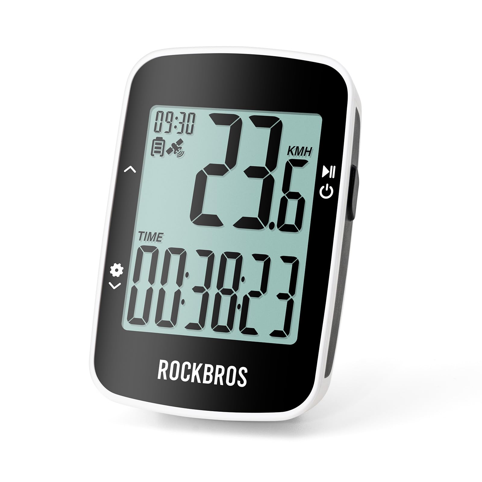 ROCKBROS Wodoodporny komputer rowerowy GPS IPX7, 2,3-calowy wyświetlacz z podświetleniem, bezprzewodowy prędkościomierz Bluetooth i synchronizacja Strava, bateria 600mAh do 18h
