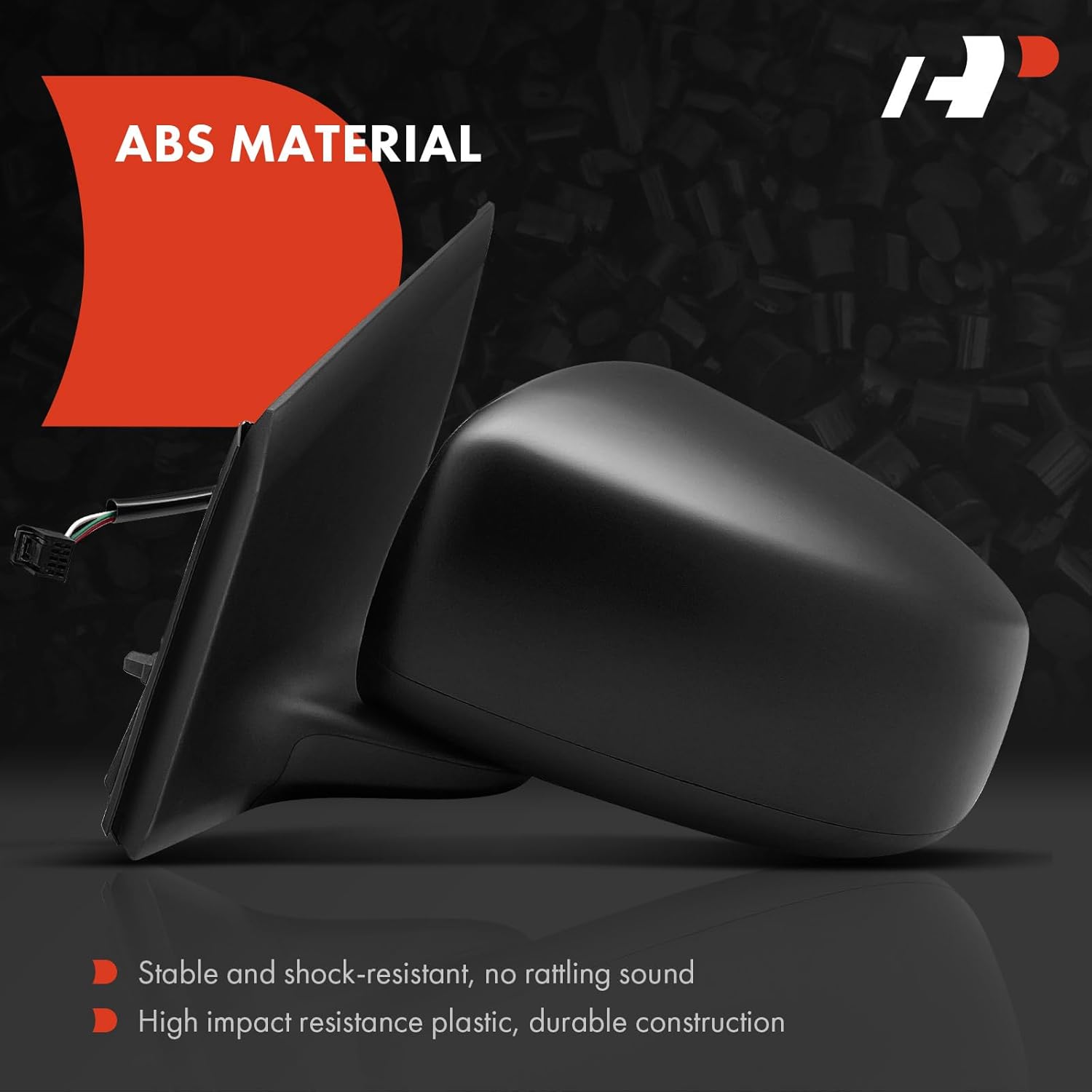 A-Premium Driver Side Power Door Mirror - Compatible with Mitsubishi Mirage 2014-2015/2017-2022, Mirage G4 2017-2022 - Non-Heated Manual Folding Black Outside Rear View Mirror - Replace# 7632B279
