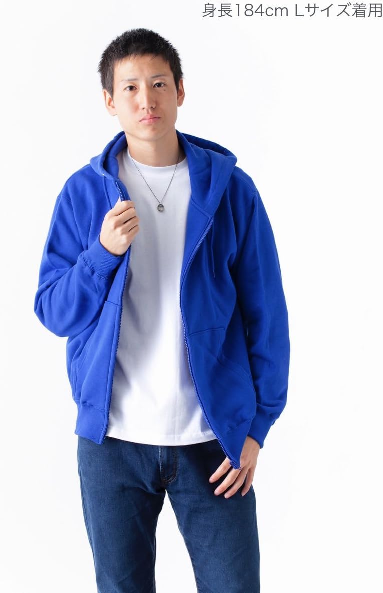 [ティーシャツドットエスティー] パーカー 無地 裏パイル ジップアップ 10.0oz メンズ (S,M,L,XL,2XL,3XL,