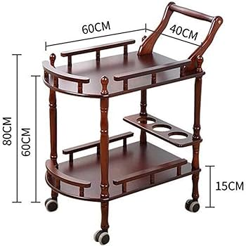 Amazon.co.jp: バーサービングカート 二層ローリングカート