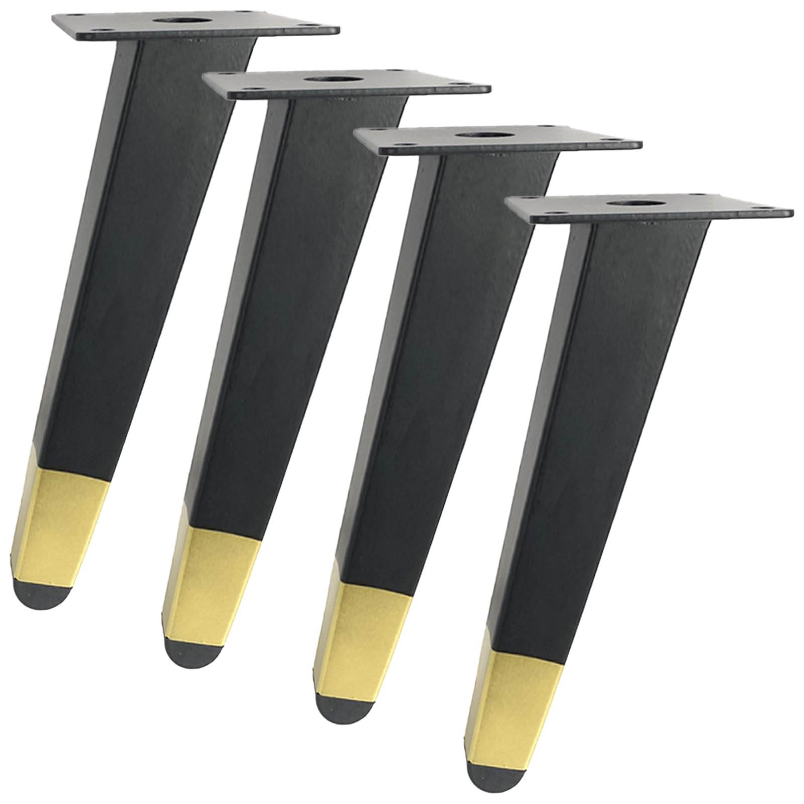 Generico Gambe per Mobili Piedini per Tavolo in Metallo da 20 cm 4 Pezzi Supporto in Ferro Nero E Oro Vernice Spray Piedini per Divano Altezza: 13-20 cm Piedini per Mobile da 20 cm/7,9"