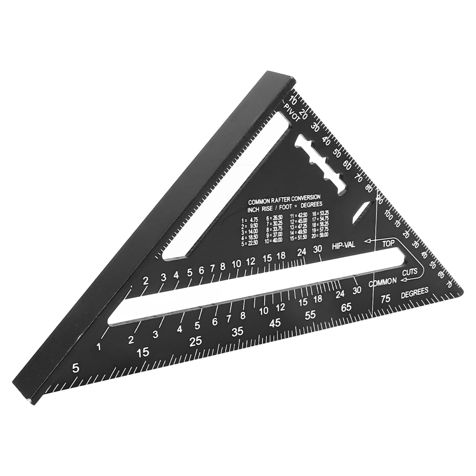 Regla Triangular Profesional de aleación de Aluminio de 7 Pulgadas, escuadra de Carpintero, Herramienta de medición de precisión